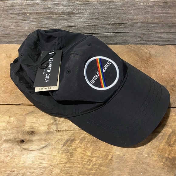 NWT KENNETH COLE No Intolerance 5 Panel Adjustable Nylon Cap Unisex - Picture 5 of 6